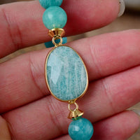 Bracelet Breloque en Amazonite Bleu