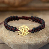 Bracelet Tressé Arbre de Vie Mate Onyx en Turquoises Africaine