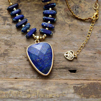 Collier en Jaspe, Lapis et Perles de Rocaille