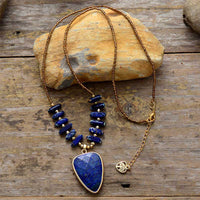 Collier en Jaspe, Lapis et Perles de Rocaille