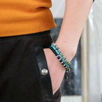 Bracelet Boho en perles Turquoise pour Homme - Zen Corner