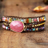 Bracelet enroulé Rhodonite et Jaspe - Zen Corner