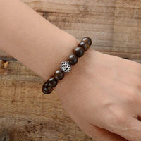 Bracelet Tibétain en perles de Bronzite pour Homme - Zen Corner
