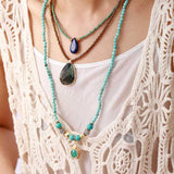 Collier de perles Turquoise et Labradorite - Zen Corner